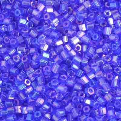 2-Cut 10/0 - SB35375 Blue AB transparent · Preciosa rocaille||Preciosa Seedbead 2-Cut 10/0 - SB35375 Transparent Blue AB