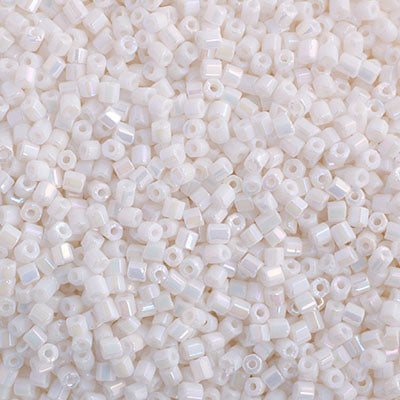 Preciosa Seedbead 2-Cut 10/0 - SB35383 Chalk White Rainbow