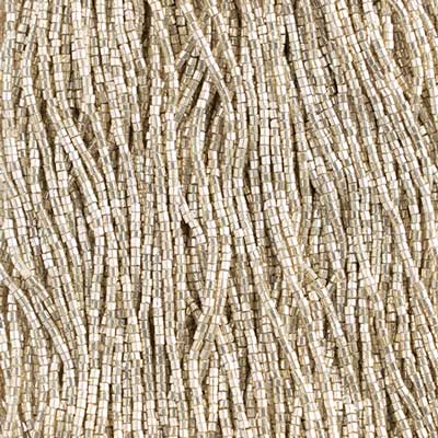 Preciosa Seedbead 2-Cut 10/0 - SB42000S Opaque Metallic Silver Terra Color