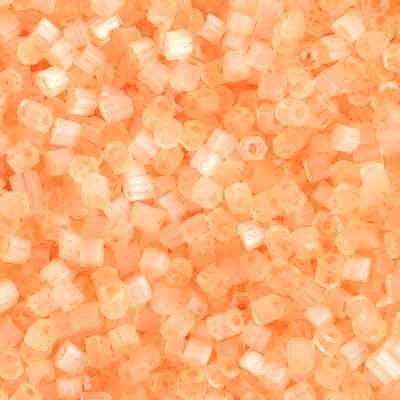 2-Cut 10/0 - SB40000S Orange clair satin Solgel transparent · Preciosa rocaille