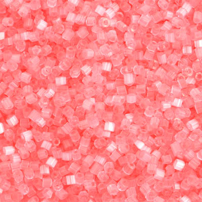 Preciosa Seedbead 2-Cut 10/0 - SB40001 Transparent Satin Light Pink Solgel