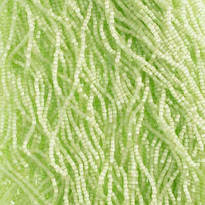 Preciosa Seedbead 2-Cut 10/0 - SB40005S Transparent Dyed Satin Green Solgel