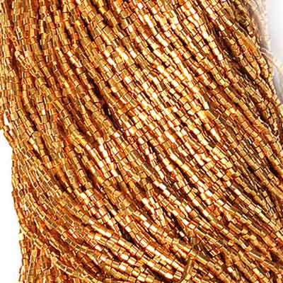 Preciosa Seedbead 2-Cut 10/0 - SB42001S Opaque Metallic Gold Terra Color