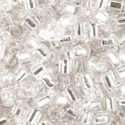 2-Cut 10/0 - SB55002 Crystal cœur extra argenté · Preciosa rocaille||Preciosa Seedbead 2-Cut 10/0 - SB55002 Extra Silverlined Crystal