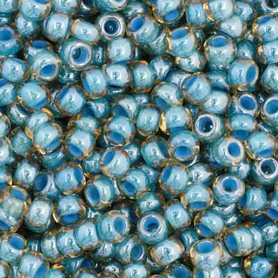 Preciosa Seedbead 11/0 - SB01020 Colorlined Light Blue