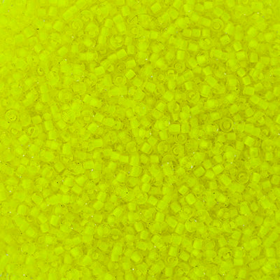 11/0 - SB01500 Coeur coloré jaune néon · Preciosa rocaille