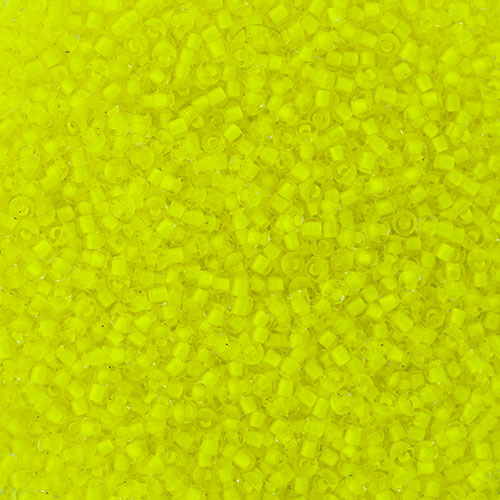 11/0 - SB01500 Coeur coloré jaune néon · Preciosa rocaille