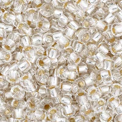 Preciosa Seedbead 11/0 - SB34969 Transparent Crystal Silver Lined