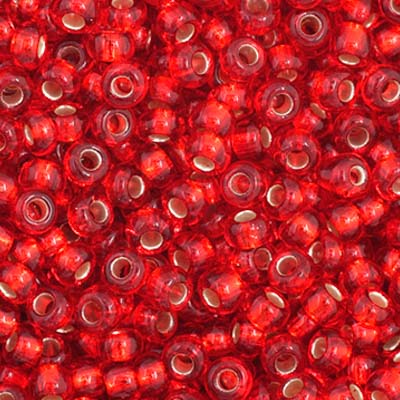 Preciosa Seedbead 11/0 - SB34971 Silverlined Light Red