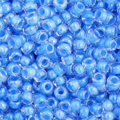 11/0 - SB34992 Coeur coloré bleu · Preciosa rocaille||Preciosa Seedbead 11/0 - SB34992 Colorlined Blue