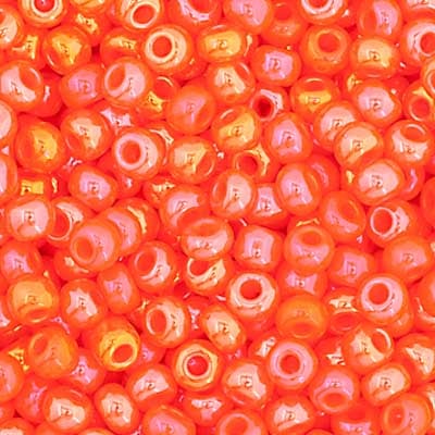 Preciosa Seedbead 11/0 - SB35076 Opaque Orange Rainbow Luster