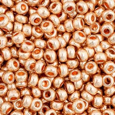 Preciosa Seedbead 11/0 - SB40001 Chalk Metallic Dark Gold Solgel