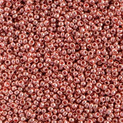 Preciosa Seedbead 11/0 - SB40002 Chalk Metallic Pink Solgel