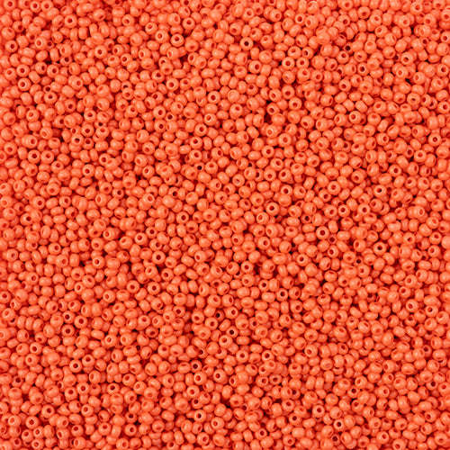 Preciosa Seedbead 11/0 - SB43123 Chalk Terra Intensive Orange Matt