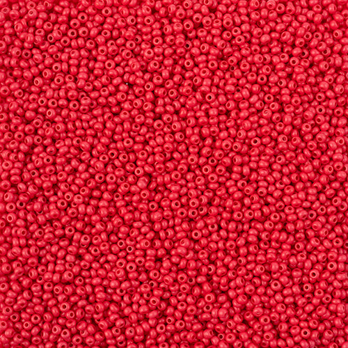 Preciosa Seedbead 11/0 - SB43126 Chalk Terra Intensive Red Matt