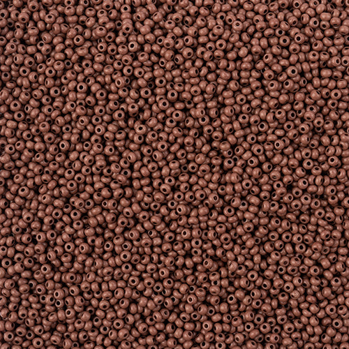 Preciosa Seedbead 11/0 - SB43131 Chalk Terra Intensive Dark Brown Matt