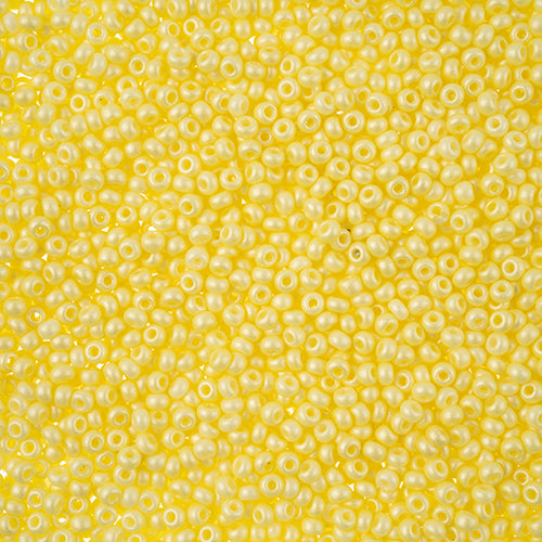 Preciosa Seedbead 11/0 - SB43140 Chalk PermaLux Dyed Light Yellow