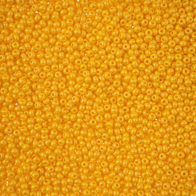 Preciosa Seedbead 11/0 - SB43141 Chalk PermaLux Dyed Dark Yellow