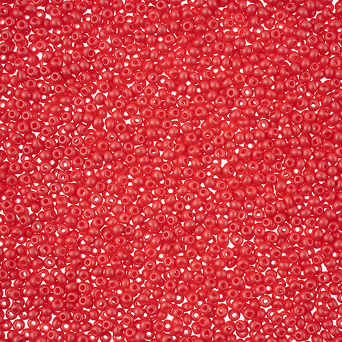 Preciosa Seedbead 11/0 - SB43147 Chalk PermaLux Dyed Red