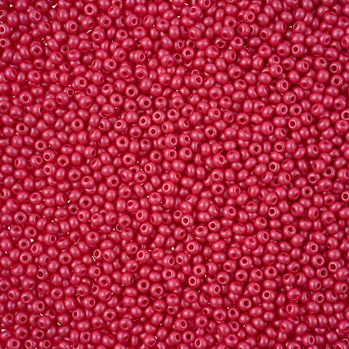 Preciosa Seedbead 11/0 - SB43150 Chalk PermaLux Dyed Fuchsia