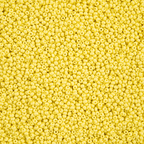 Preciosa Seedbead 11/0 - SB43162 Chalk PermaLux Dyed Light Yellow Matt