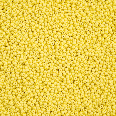 Preciosa Seedbead 11/0 - SB43162 Chalk PermaLux Dyed Light Yellow Matt