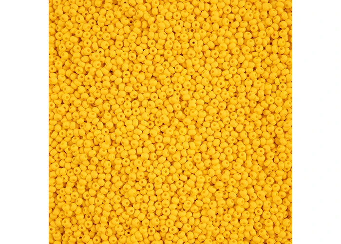 Preciosa Seedbead 11/0 - SB43163 Chalk PermaLux Dyed Dark Yellow Matt