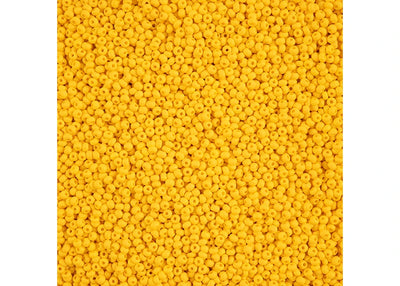 Preciosa Seedbead 11/0 - SB43163 Chalk PermaLux Dyed Dark Yellow Matt