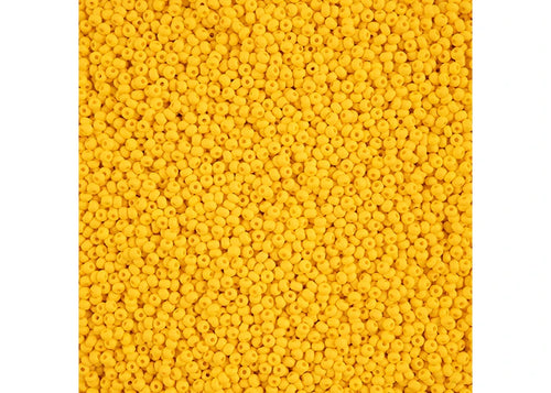 Preciosa Seedbead 11/0 - SB43163 Chalk PermaLux Dyed Dark Yellow Matt