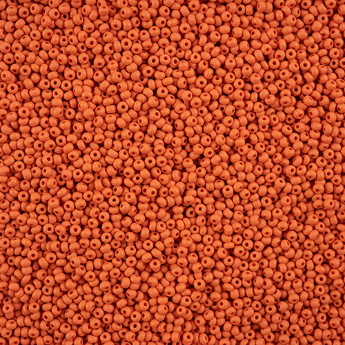 11/0 - SB43165 Orange brûlé mat permalux chalk · Preciosa rocaille