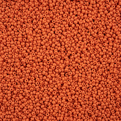 Preciosa Seedbead 11/0 - SB43165 Chalk PermaLux Dyed Orange Matt