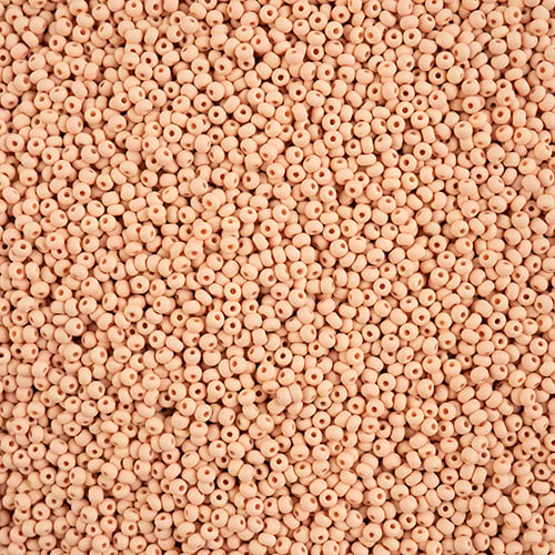 Preciosa Seedbead 11/0 - SB43166 Chalk PermaLux Dyed Apricot Matt