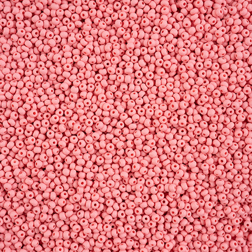 Preciosa Seedbead 11/0 - SB43170 Chalk PermaLux Dyed Pink Matt