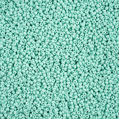 Preciosa Seedbead 11/0 - SB43177 Chalk PermaLux Dyed Mint Matt