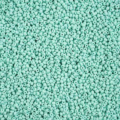 Preciosa Seedbead 11/0 - SB43177 Chalk PermaLux Dyed Mint Matt