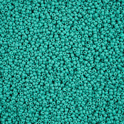 Preciosa Seedbead 11/0 - SB43178 Chalk PermaLux Dyed Sea Green Matt