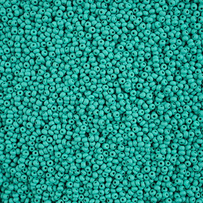 Preciosa Seedbead 11/0 - SB43178 Chalk PermaLux Dyed Sea Green Matt