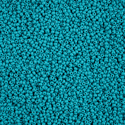 Preciosa Seedbead 11/0 - SB43179 Chalk PermaLux Dyed Teal Matt