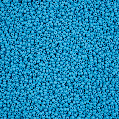 Preciosa Seedbead 11/0 - SB43180 Chalk PermaLux Dyed Dark Turquoise Matt