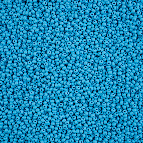 Preciosa Seedbead 11/0 - SB43180 Chalk PermaLux Dyed Dark Turquoise Matt