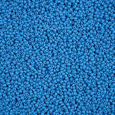 Preciosa Seedbead 11/0 - SB43181 Chalk PermaLux Dyed Light Blue Matt