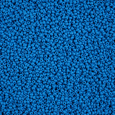 Preciosa Seedbead 11/0 - SB43182 Chalk PermaLux Dyed Blue Matt