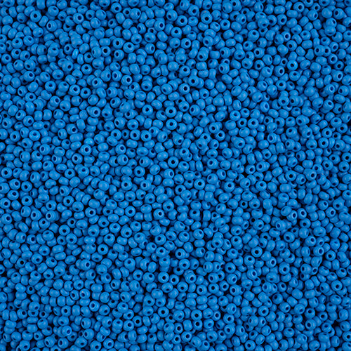 Preciosa Seedbead 11/0 - SB43182 Chalk PermaLux Dyed Blue Matt