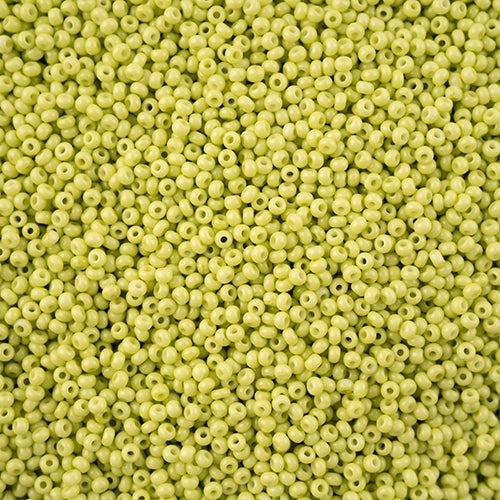 11/0 - SB43248 Luminous green Chalk dyed Solgel · Preciosa Seed Beads