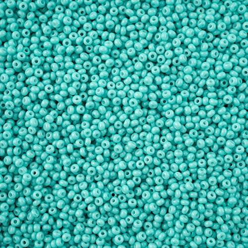 11/0 - SB432512Turquoise Chalk dyed Solgel · Preciosa Seed Beads