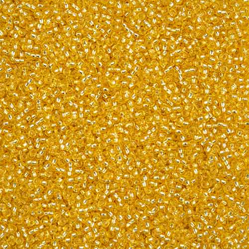 11/0 - SB43280 Silverlined Yellow Solgel · Preciosa Seed Beads