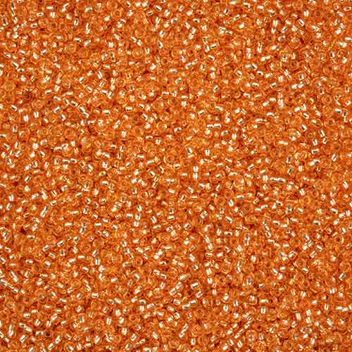 11/0 - SB43281 Silverlined Orange Solgel · Preciosa Seed Beads