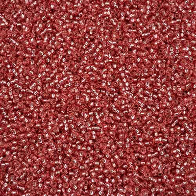 11/0 - SB43284 Silverlined Dark Pink Solgel · Preciosa Seed Beads