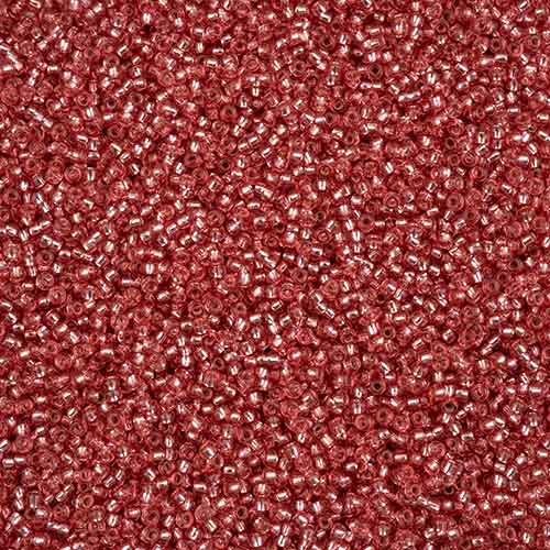 11/0 - SB43284 Silverlined Dark Pink Solgel · Preciosa Seed Beads