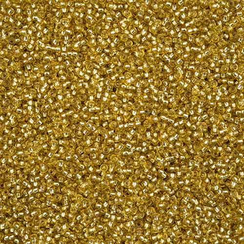 11/0 - SB43292 Silverlined Mustard Solgel · Preciosa Seed Beads